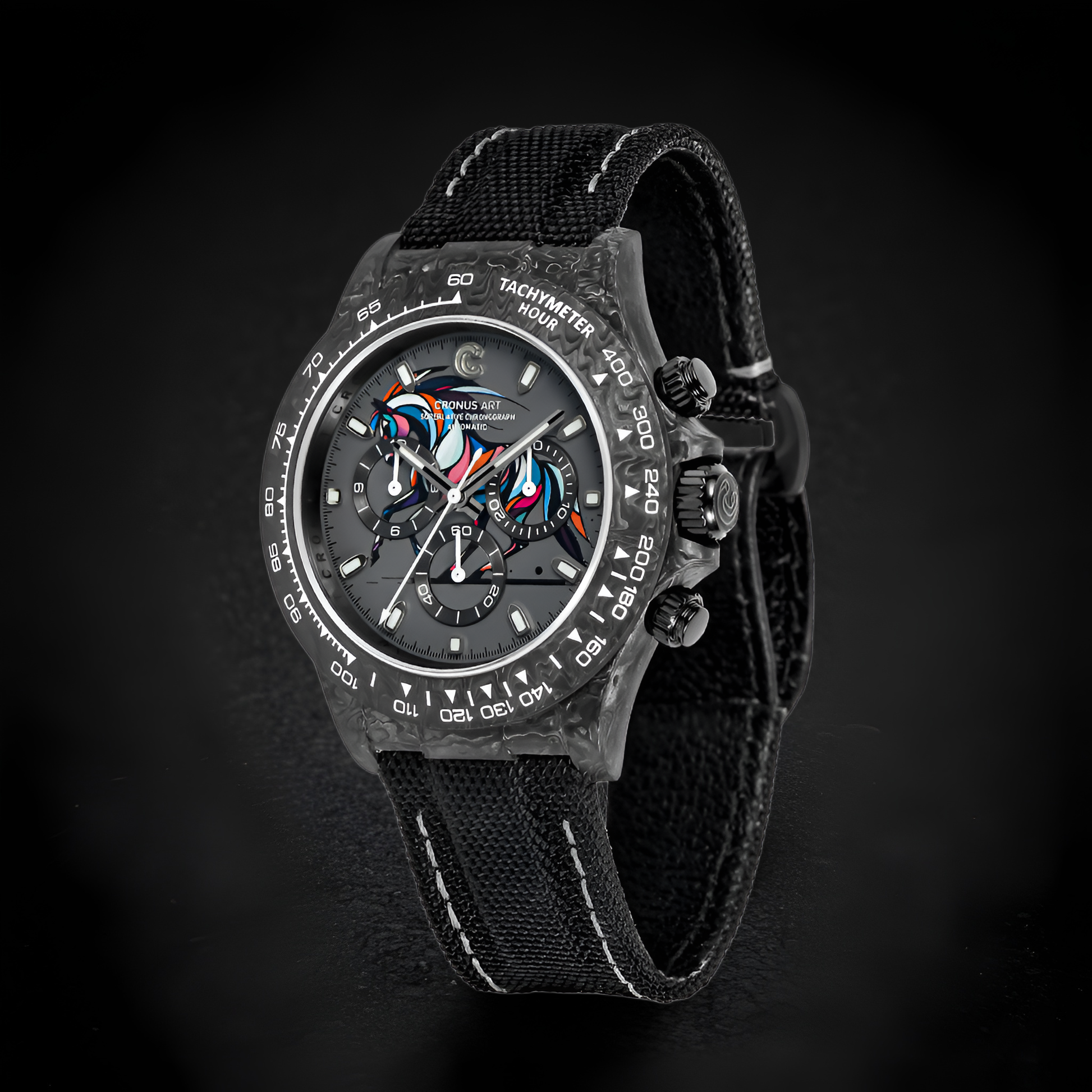 Cronusart CM016-069 forged carbon automatic watch showing lightweight sport design