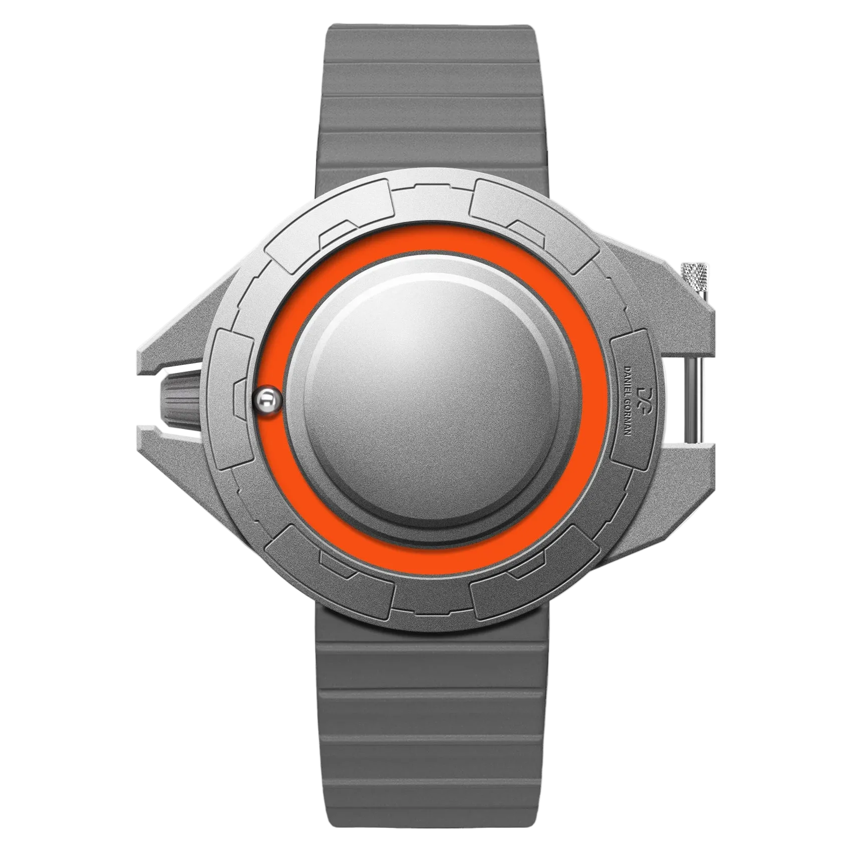 Daniel Gorman DG0133 - Men's Quartz Watch Gray with orange accent on a white background