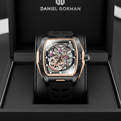 Daniel Gorman DG8166 - Me - luxury watch, presentation box, macro detail