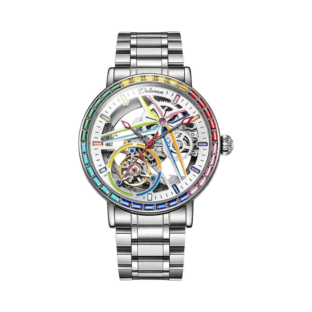 Dulunwe 6057A - white dial front view packshot