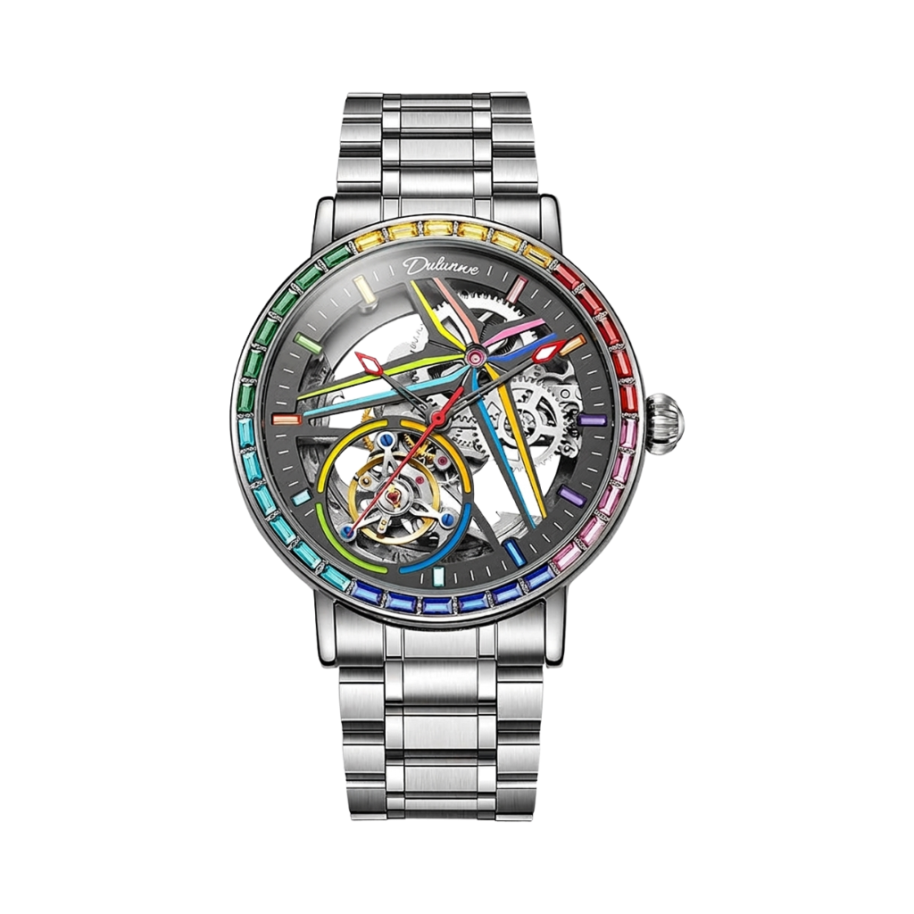 Dulunwe 6057A - black dial front view packshot