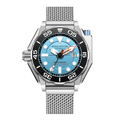 FeelNever FN1809 - silver blue front view packshot