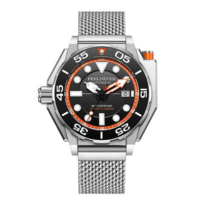 FeelNever FN1809 - silver orange front view packshot