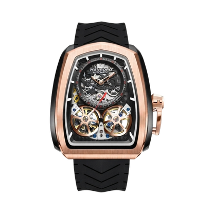 HANBORO 1005 - black rose gold silver front view packshot