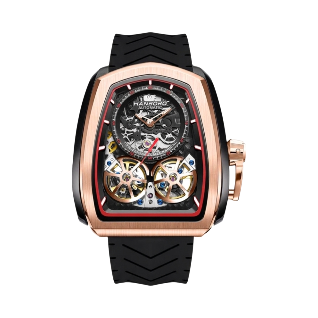 HANBORO 1005 - black rose gold burgundy front view packshot