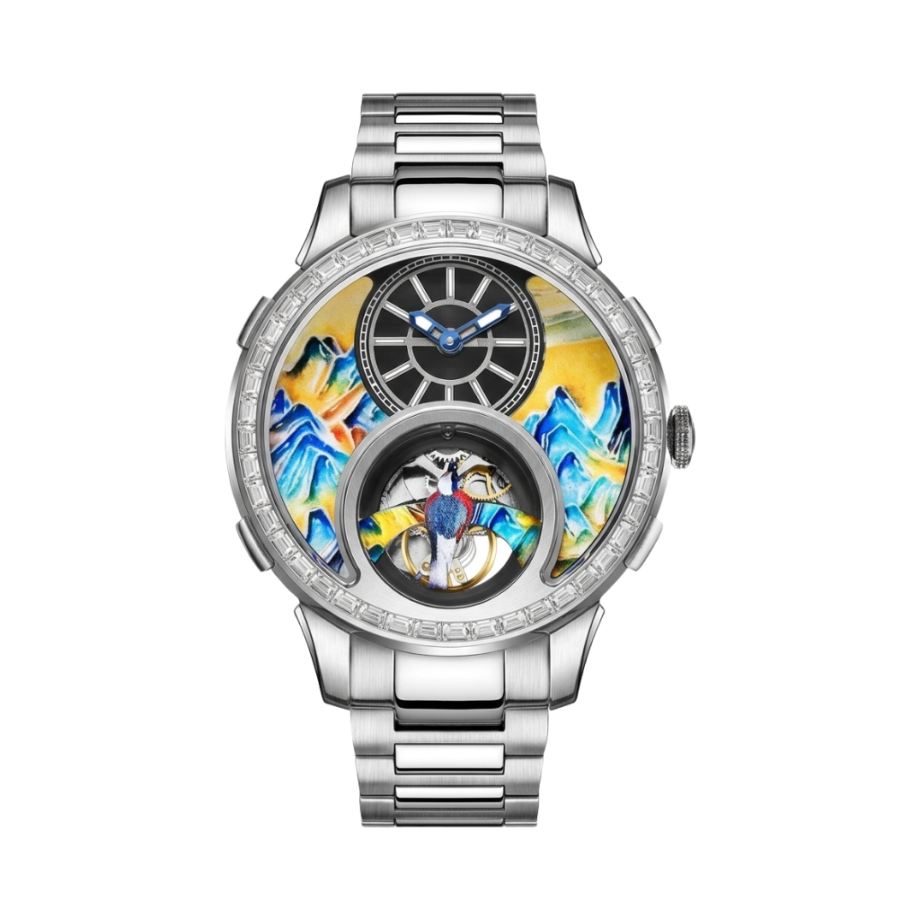 HANBORO 2001 - baguette bezel steel bracelet front view packshot
