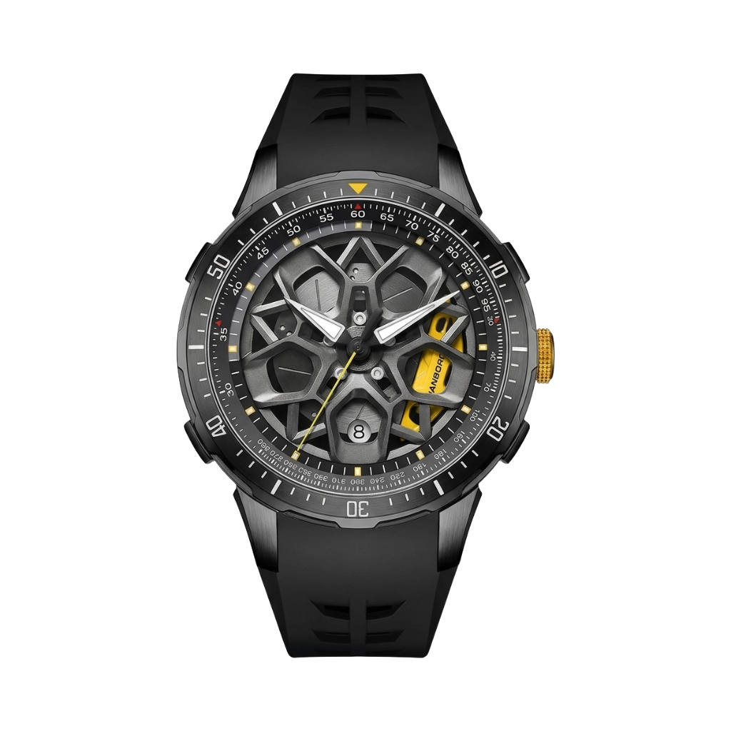 HANBORO 2005 - black yellow caliper front view packshot
