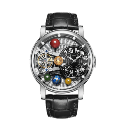 HANBORO B1027 - silver black dial front view packshot