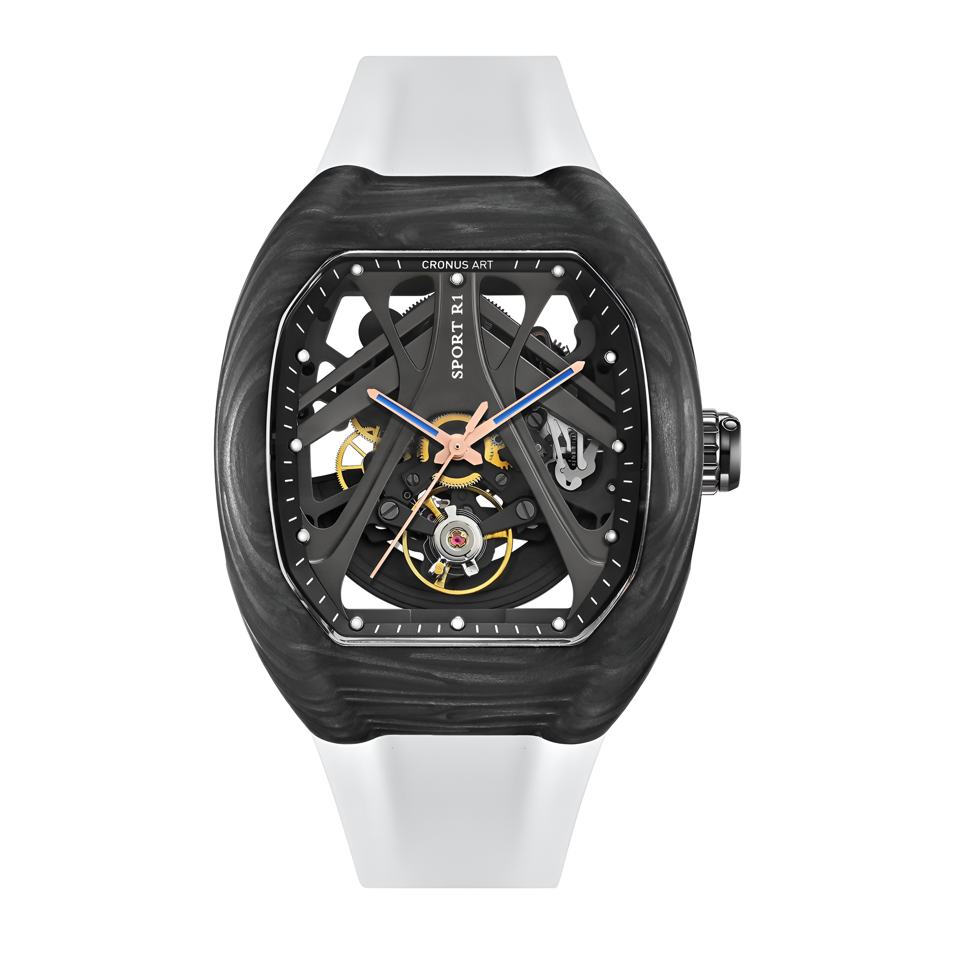 CRONUSART RT06-001 – Men's Automatic Watch 42mm Tonneau Mechanical Wristwatch breitvacher