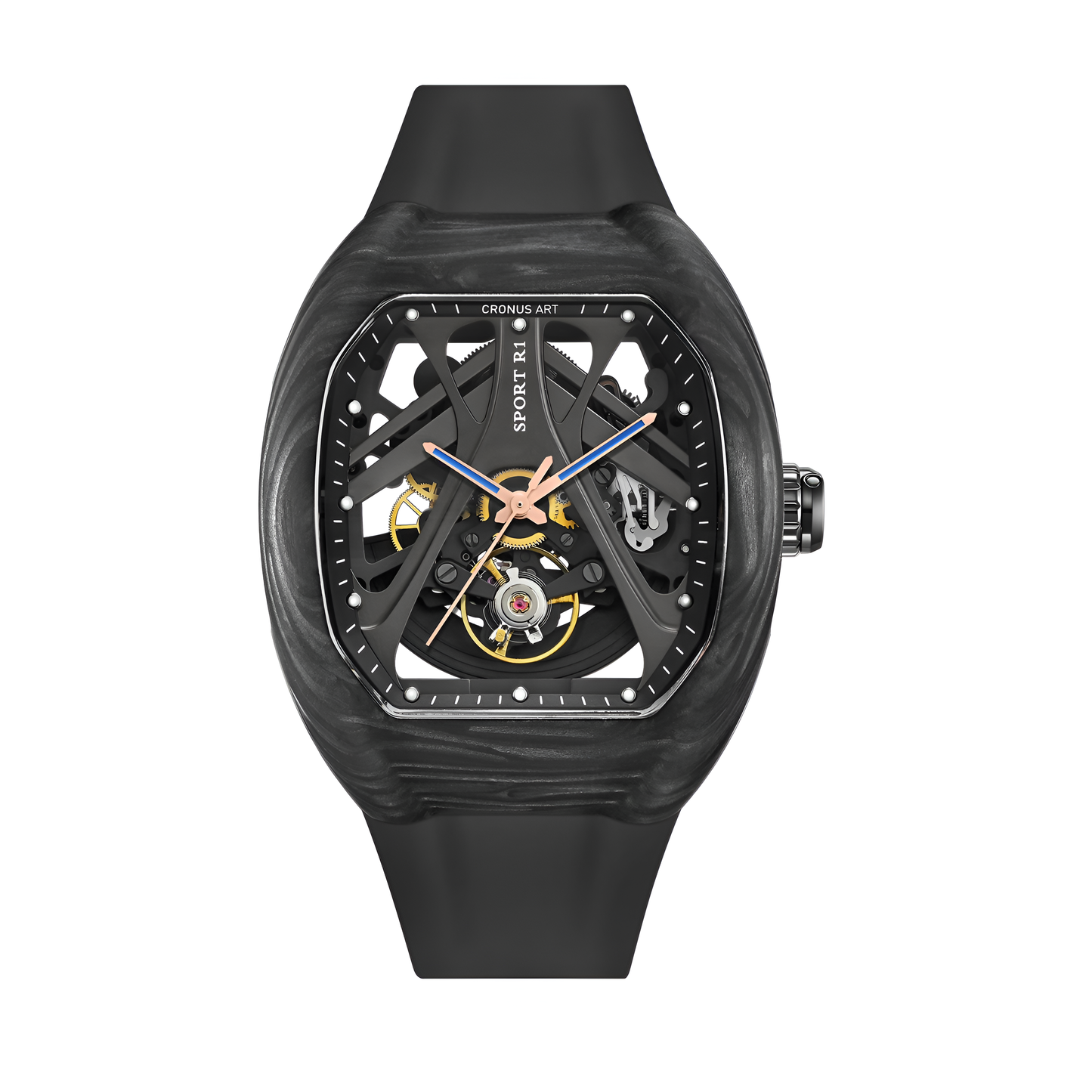 CRONUSART RT06-001 – Men's Automatic Watch 42mm Tonneau Mechanical Wristwatch breitvacher