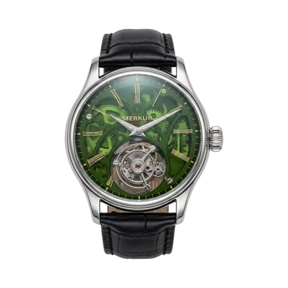 MERKUR Tourbillon - green dial front view packshot