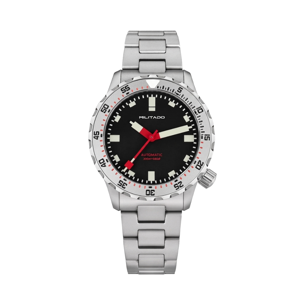 MILITADO ML20 - black dial no date front view packshot