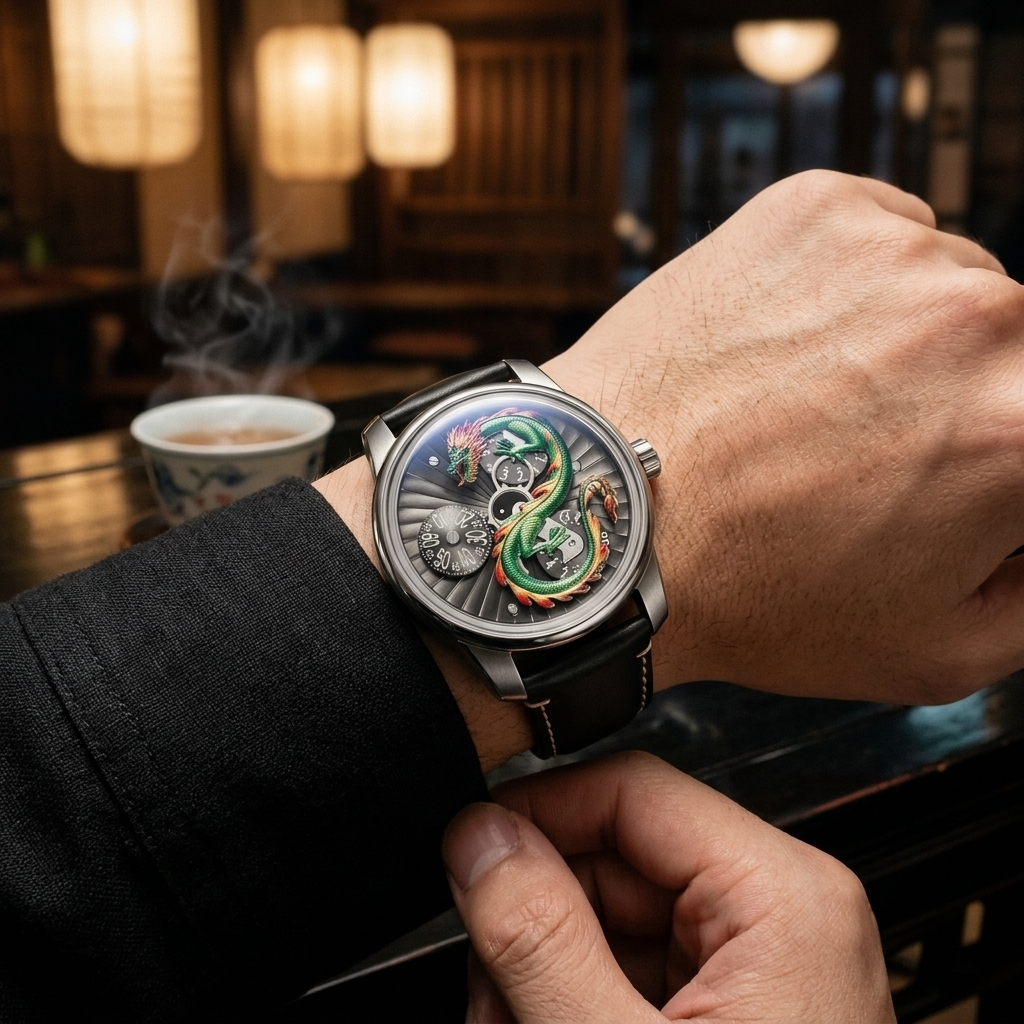 OBLVLO DRAGON-N - wrist shot lifestyle