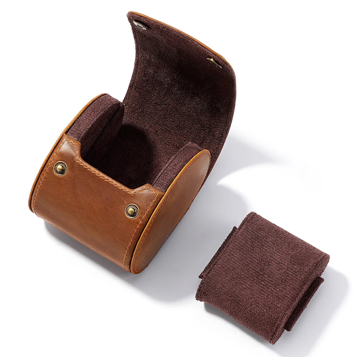 open watch box with soft interior
