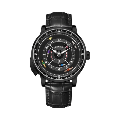 PINDU 6652 - black case black dial front view packshot