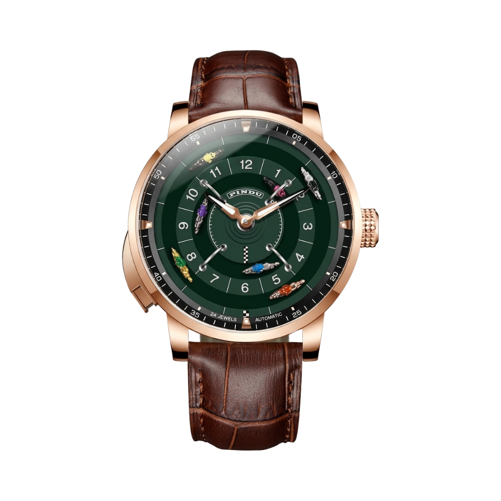 PINDU 6652 - green dial front view packshot