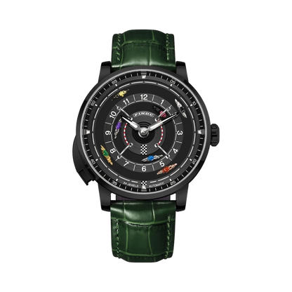 PINDU 6652 - black case black dial front view packshot