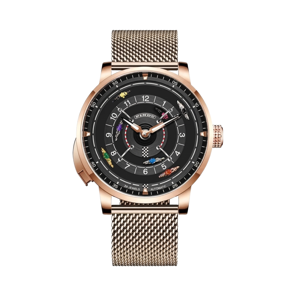 PINDU 6652 - black dial front view packshot
