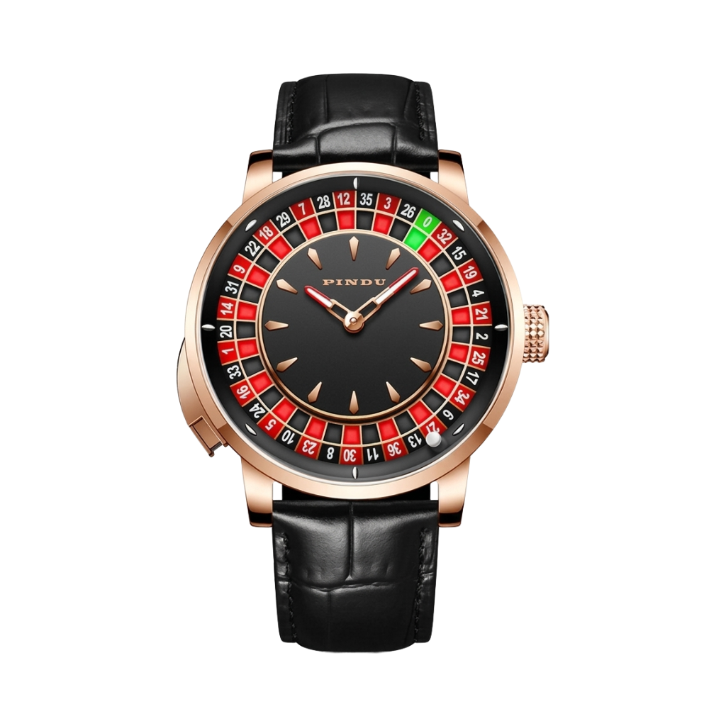PINDU P6628 - black dial front view packshot