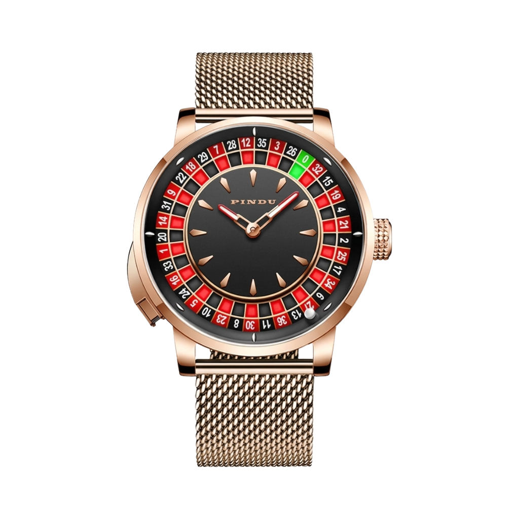 PINDU P6628 - black dial front view packshot