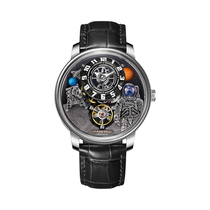 PINDU P6630 - silver black strap front view packshot
