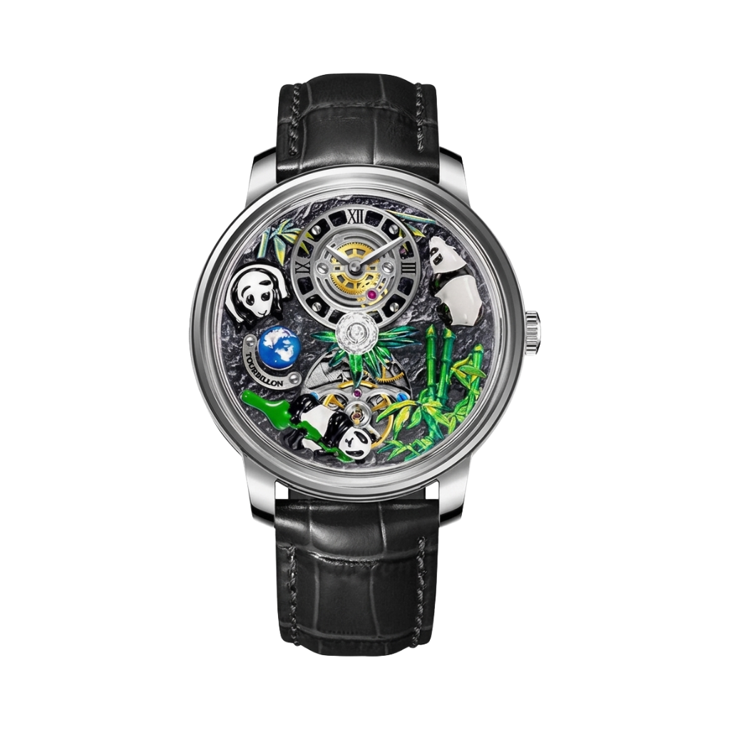 PINDU P6631 - silver black strap front view packshot