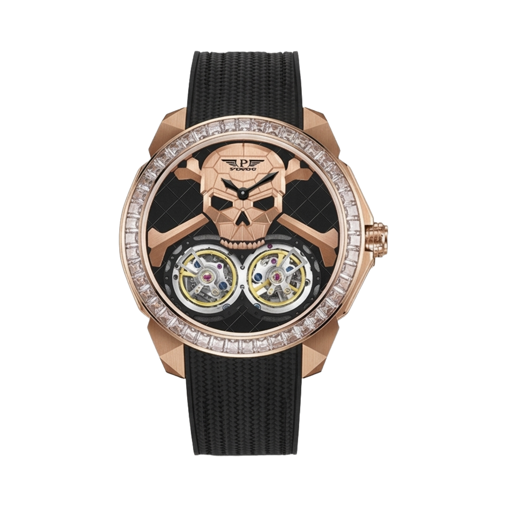 PINDU P6666 - rose gold diamond bezel front view packshot