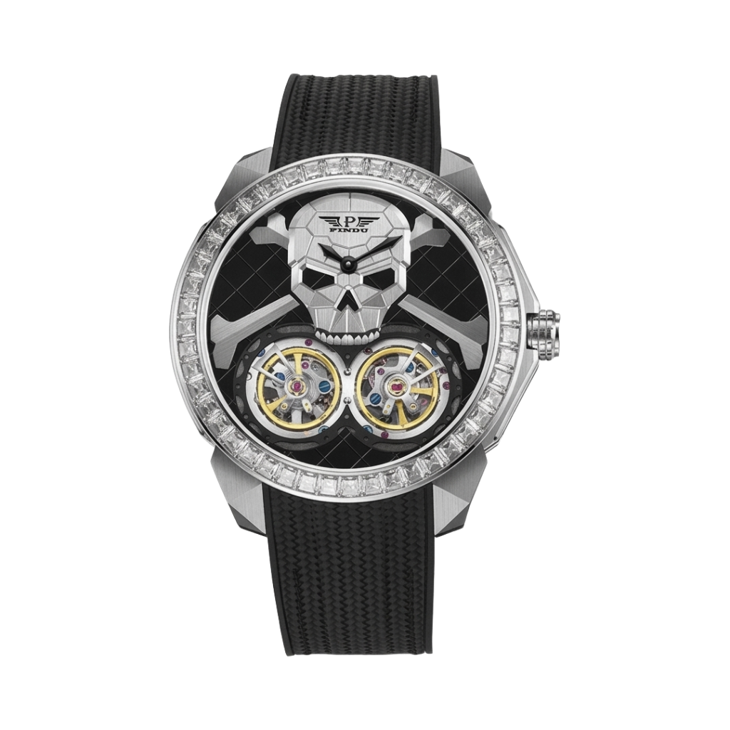 PINDU P6666 - silver diamond bezel front view packshot
