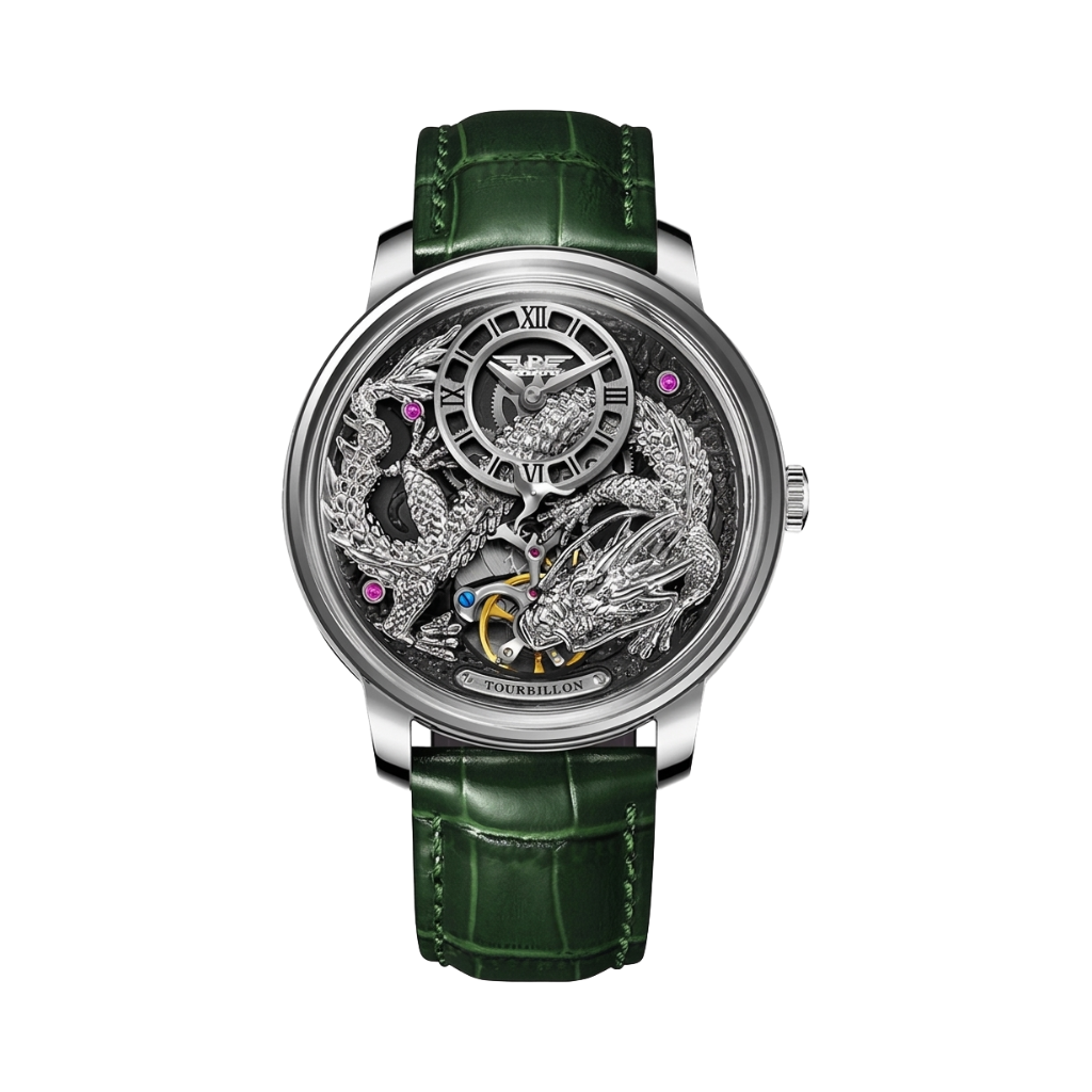 PINDU PD6632 - silver dragon front view packshot