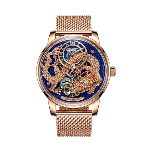 PINDU PD6632 - gold dragon front view packshot