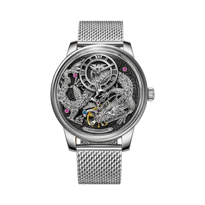 PINDU PD6632 - silver dragon front view packshot