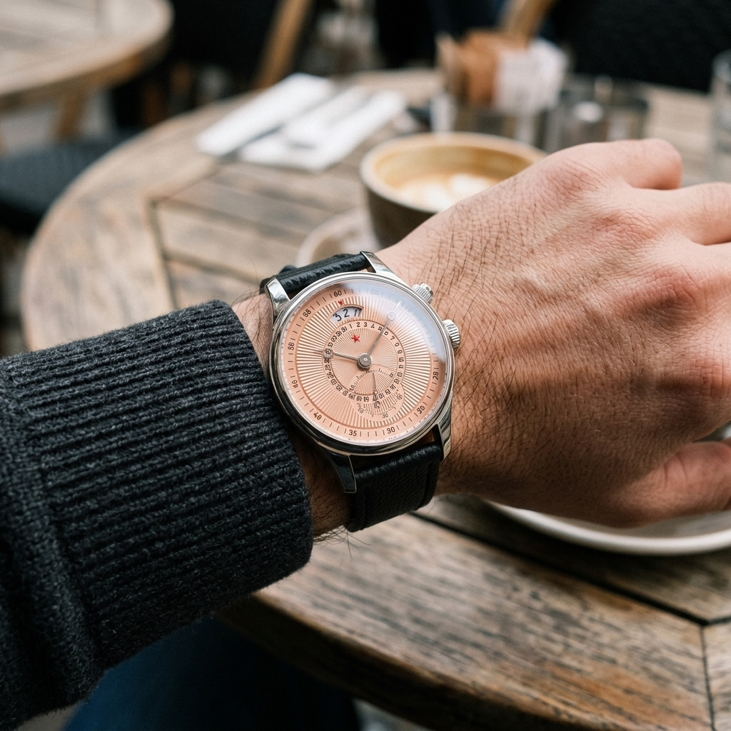 RED STAR Automatic 40mm - wrist shot lifestyle