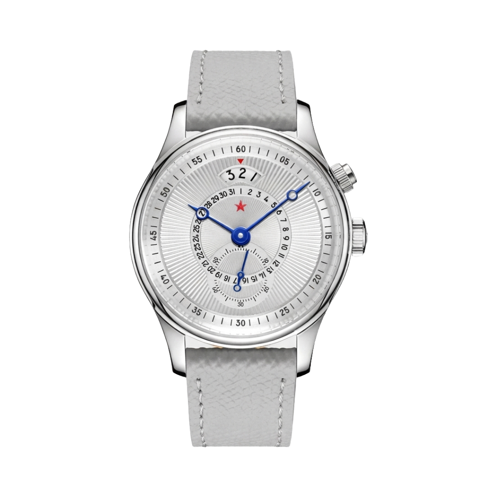 RED STAR Automatic 40mm - silver white front view packshot