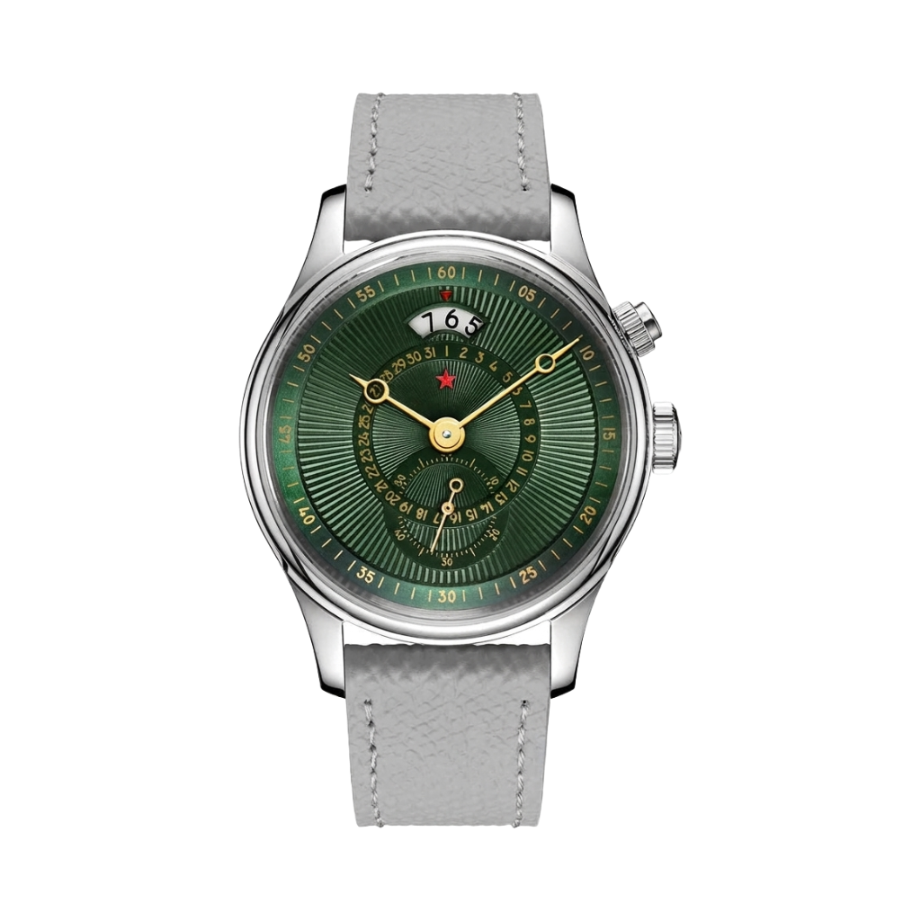 RED STAR Automatic 40mm - moss green front view packshot