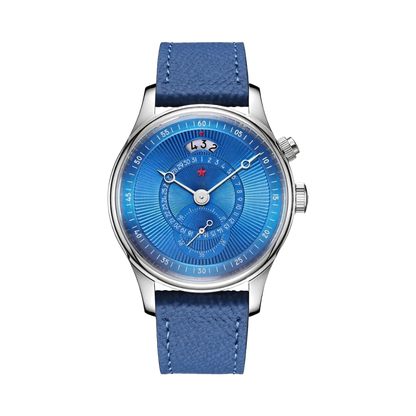 RED STAR Automatic 40mm - lake blue front view packshot