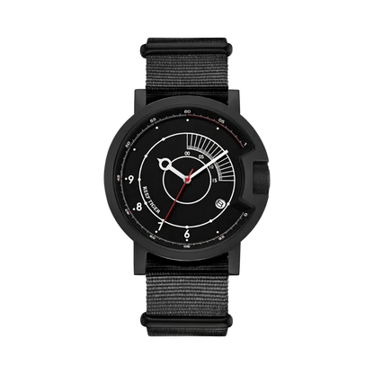 REEF TIGER RGA9035 - black case black dial front view packshot