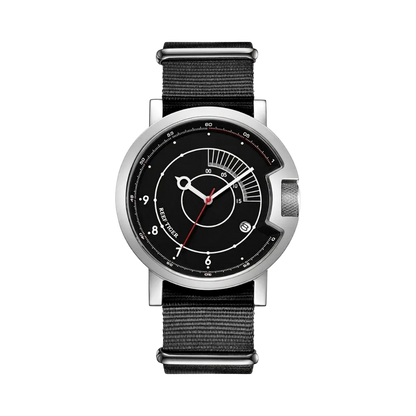 REEF TIGER RGA9035 - steel case black dial front view packshot