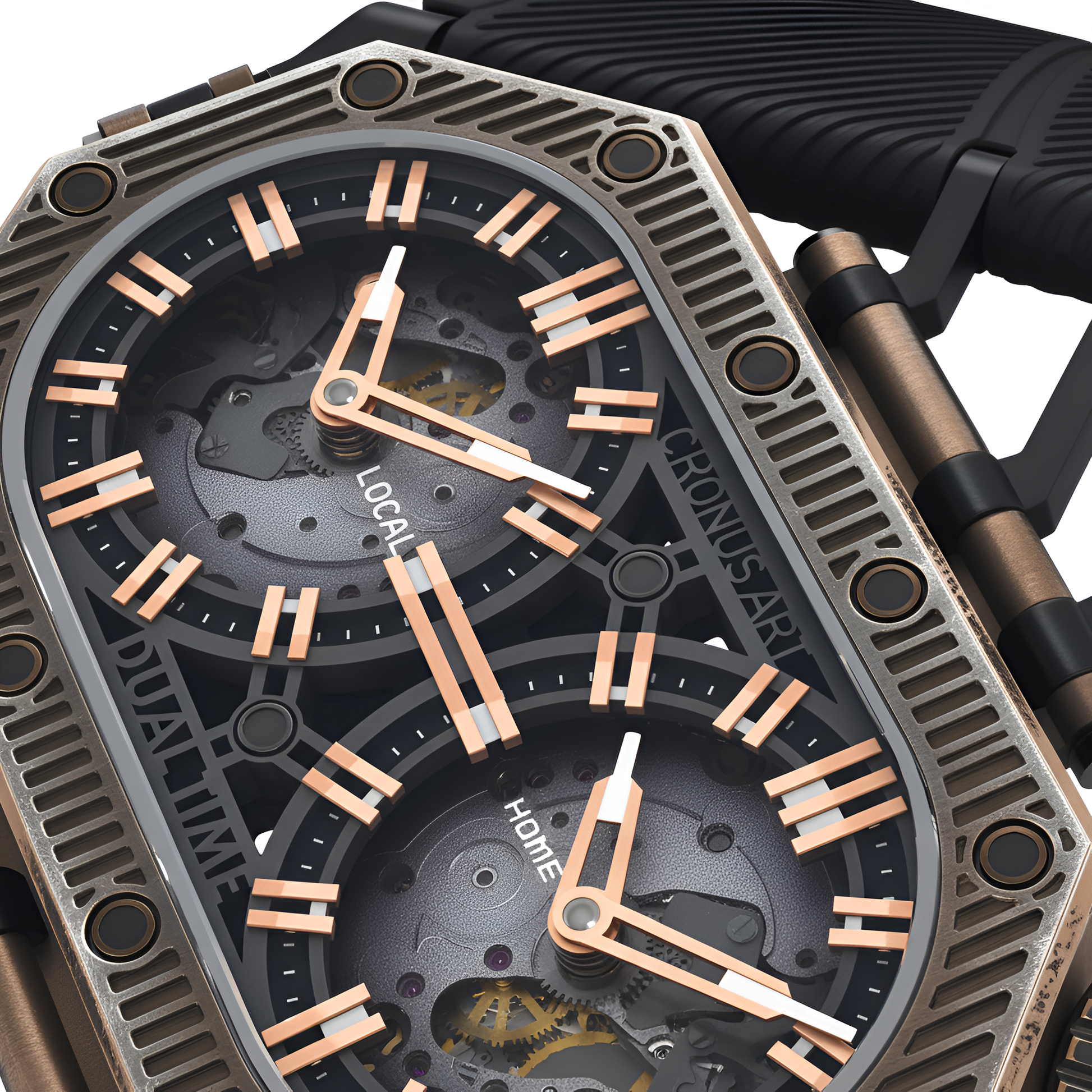 CRONUSART CM025-008 Men's Automatic Mechanical Dual Time Wristwatch breitvacher