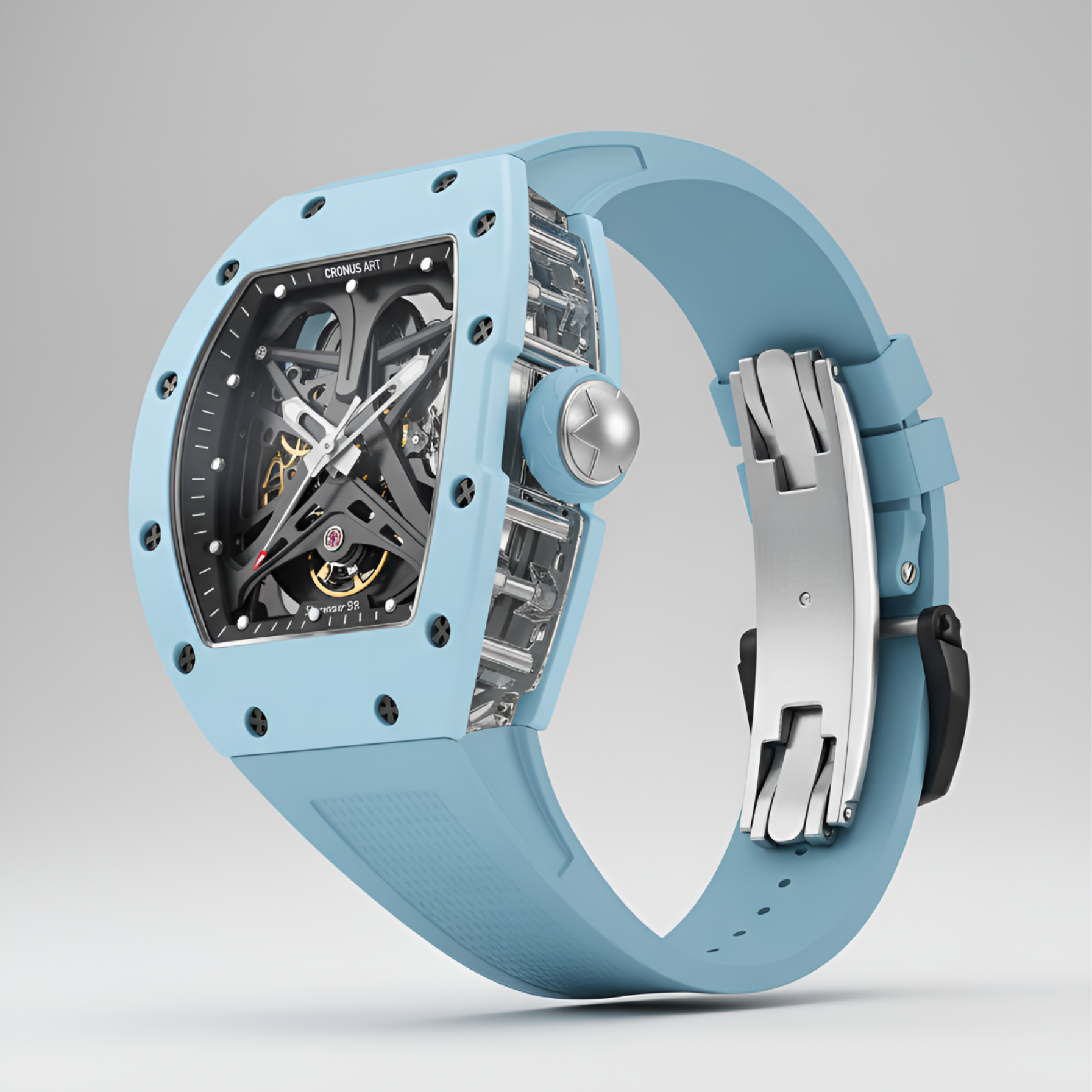 CRONUSART CM09-017 Men’s Automatic Mechanical Watch with Skeleton Racing Dial breitvacher