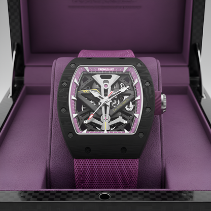 CRONUSART CM002-083 - Men's Automatic Watch Carbon Fiber Tonneau breitvacher