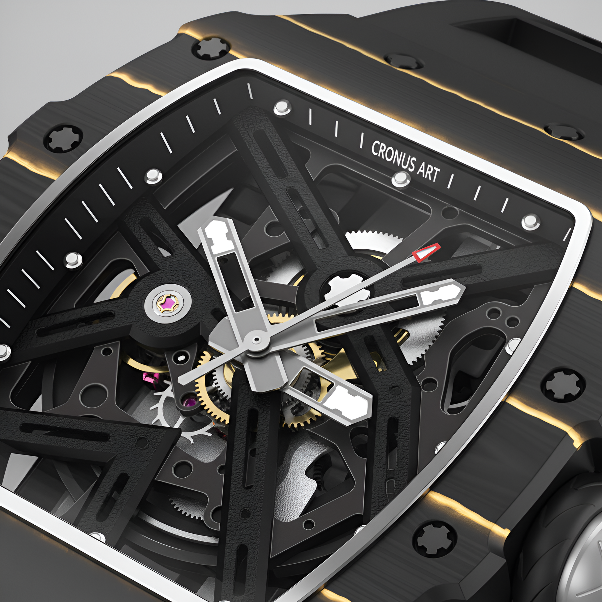 Cronusart CM002-12A Men Automatic Watch - NTPT Carbon Skeleton breitvacher