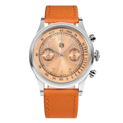 San Martin SN0101-G-JS-1 - orange dial, tan strap
