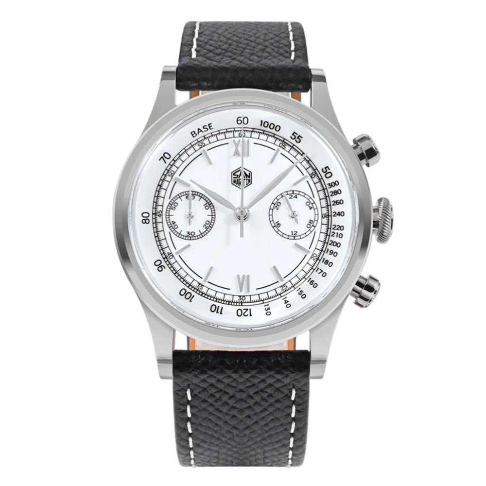 San Martin SN0101-G-JS-1 - white dial, black strap