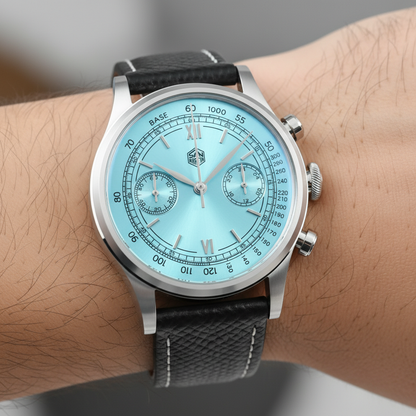 San Martin SN0101-G-JS-1 - watch on wrist, blue dial