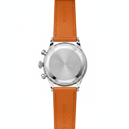 San Martin SN0101-G-JS-1 - rear solid caseback brown strap