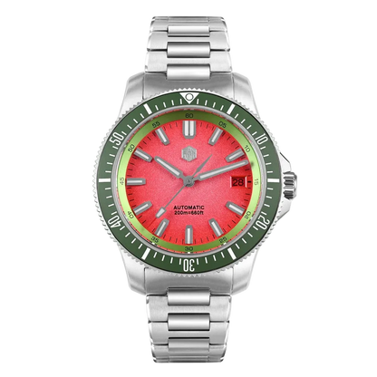 San Martin SN0118-GB - Au - brown bezel dive watch