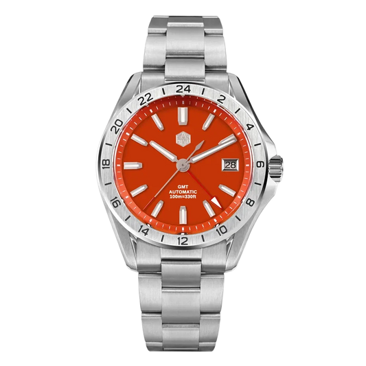 San Martin SN0129-G-B - G - steel GMT watch