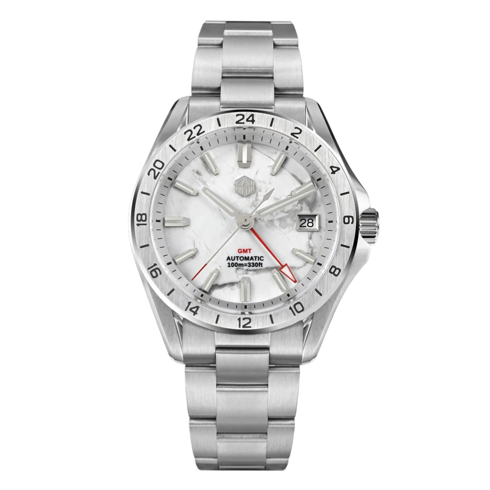 San Martin SN0129-G-B - G - white marble dial
