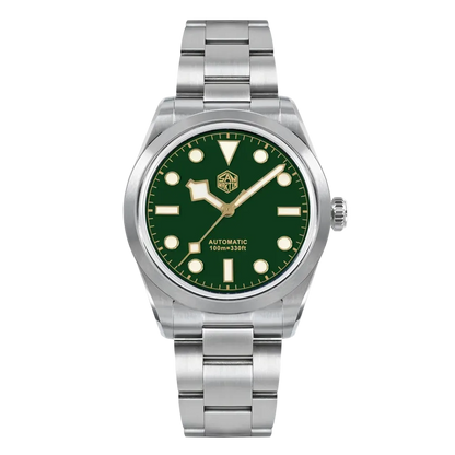San Martin SN0107-G6 - Au - green dial, isolated