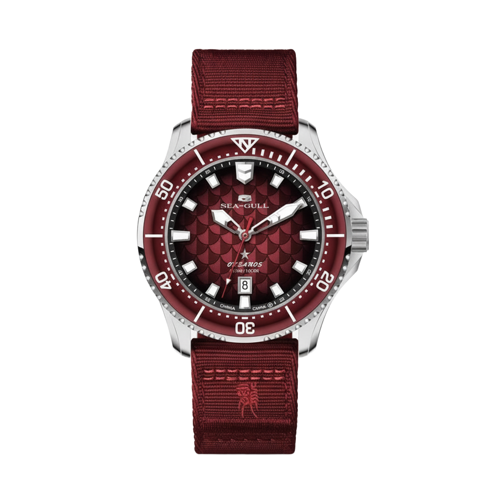 Seagull 1216 - burgundy front view packshot